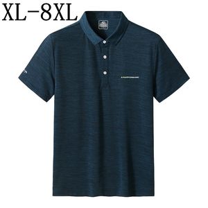 Мужские Polos 8xl 7xl 6xl Summer Summer Dry Dry Polo Рубашка для мужчин с коротким рукавом мужские половые капусты Повей Homme Удобные воздухопроницаемые мужские рубашки 230225