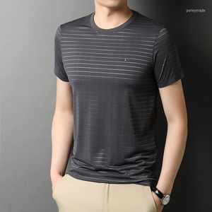Men's T Shirts Grade Seamless Craft Top Good Material Summer Brand Designer Tops Men Striped Shirt Short Sleeve Casual Fashion Clothes