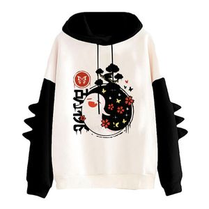 Herrtröjor tröjor tröja xiao genshin påverkar hoodie kawaii tecknad harajuku genshin streetwear hu tao grafisk hoody unisex tröjor 230225