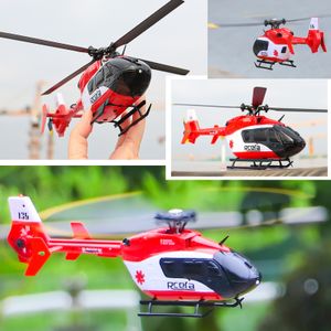 Electric/RC Aircraft EC-135 Scaled 100 Size 4 Channels Gyro Stabilized RC Helicopter for Adults Professional Beginner Remote Control Hobby Toys - RTF 230224