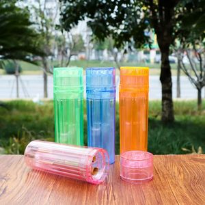 Plastic Container Case Storage Double Pipe Tapered Rolling Set Tobacco Grinder 2 In1 One Piece Filling Horn Tube Pre Roll Cone Roller Cigarette Smoking Maker Manual