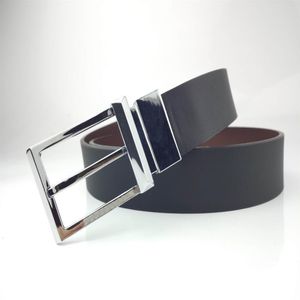 Cinturão de couro importado para homens e mulheres couros pretos Gold Silver Pin Fivelaband Official Sportswear Designer Belts259t