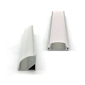 Belysningstillbeh￶r V /U -form LED -aluminiumkanalsystem med mj￶lkiga t￤ckk￥por och monteringskl￤mmor Aluminiumprofil f￶r LED -stripljus Sastar nu