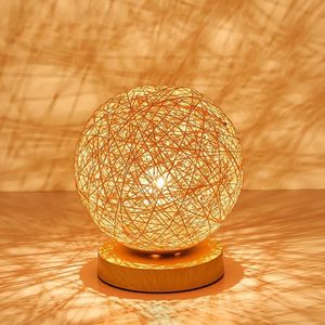 Table Lamps Traditional Simple Creative Art Rope Lights Decoration Light Learning For Bedroom Home Deco Standing
