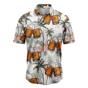 Men's Casual Shirts Fashion Summer Clothing Seaside Travel Streetwear 5xl Oversized Aaaparel Loose Mens Hawaiian 2023 230224