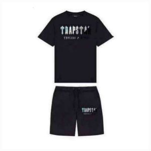 Trapstar Mens Shorts and T -Thirt Set Tracksuits Designer Pary Haft Hafdery Lett Men's Zestawy damskie okrągłe pułapka pułapka gwiazda bluza fst15