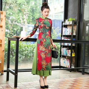 Ethnic Clothing 2023 Vietnamese Ao Dai Traditional Dress Qipao Long Chinese Cheongsam Robe Chinoise Modern Q304