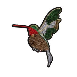 Notions Embroidered Iron on Patches for Clothing Sequin Bird Sew on Patch Cute Decoration Badge Appliques Clothes Dress Hat Jeans Sewing Applique DIY Accessory