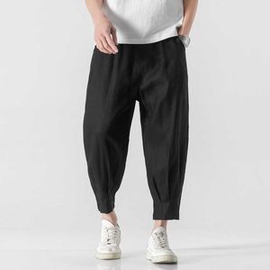 Męskie spodnie 2022 Sprężynowe lato Męskie Pleń Harem Mężczyzn Hiphop Chinese Style Drop Spodni Męskie Pantalones Hombre retro AnkleLength Pants Z0225