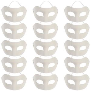 Party Masks 15st Diy Paintable Blank Mask Paper Art Målning för Masquerade Cosplay 230225