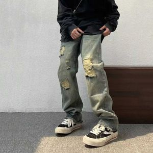 Men's Jeans Fashion Men's Jeans Hip Hop Ripped Men's Pants Baggy Jeans Korean Fashion Streetwear Y2k Clothes Brand Jeans Aestethic Z0225