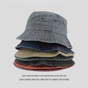 Chapéus de aba larga 2023 Novo chapéu de pescador chapéu de jeans vintage Chapéus de balde ao ar livre homens lavados panamá de algodão Moda Hip Hop Gorros Bob Hat G230224