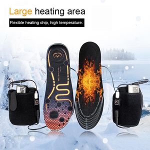 Shoe Parts Accessories Electric Heated Insoles Battery Powered Rechargeable Heated Shoes Insoles Winter Skiing Foot Warmers For Men Women Dropship 230225