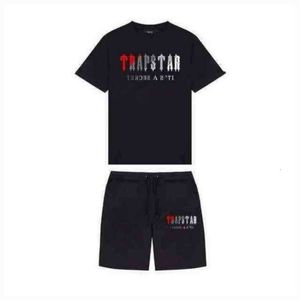 Trapstar mens shorts and t shirt set Tracksuits designer couples Towel Embroidery letter men's sets Womens Round Neck Trap Star Sweatshirt fst73