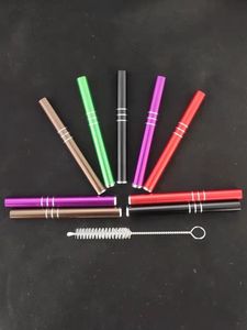 Rauch-Schnupftabak-Set mit sauberer Reinigungsbürste, Metall-Schnupftabak-Set, Schnupftabak, 5 Farben, Metall-Pfeife, 78 mm, Zigaretten-Tabak-Zubehör, Snuifbuis DHL