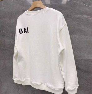 23SSS Tasarımcı Balencigas Hoodie Kadın Ön ve Arka Mektuplar Peluş Peluş Saf Pamuklu Erkek ve Kadın Moda Markası Hoodies Boyut