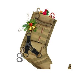 samochodowe DVR świąteczne dekoracje wiszące taktyczne Molle ojciec worka pończochy zrzut zrzut torebki do przechowywania worka do przechowywania wojskowego czasopisma holowania Xmas dostarcza dhqgt