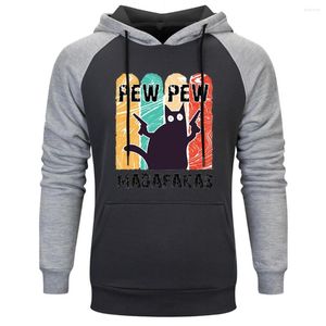 Herr hoodies raglan hoody för män pew madafaka casual harajuku manlig tröja outwear hipster toppar kläder 2023 mode moletom