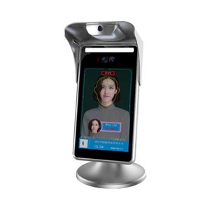 Facial Recognition System Attendance Fever Body Temperature Multiple Languages Wall-mounted Detection Camera