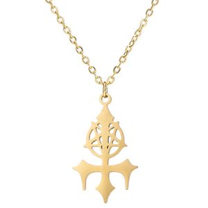 David of Star Cross Symbol Necklace Stainless Steel Satan Pentagram Gothic Korean Minimalist Judaism Trident Shape Pendant Chokers Collar Jewelry