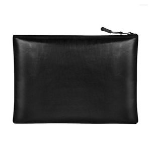 Storage Bags Fireproof Document Bag Waterproof Cash Jewelry File Car Keys Valuables Holder Home Office Organizer Safe Pocket