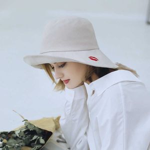 Breda Brim Hats Fisherman's Hat Girl Summer Korean Version Sun Protection Bucket Cap Women Travel Beach Sunshade All-Match Fisher Hats H7119 P230327