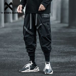 Calças masculinas 11 Bybb Dark 2020 Streetwear Multi Pockets Fibbons Cargo Pant Man Hip Hop Função Tática Pants Elastic Jogger Men Troushers Z0225