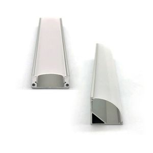 Belysningstillbeh￶r U Shape V -formad LED -aluminiumkanalsystem med mj￶lkiga t￤ckk￥por och monteringskl￤mmor Aluminiumprofiler USSTAR NU