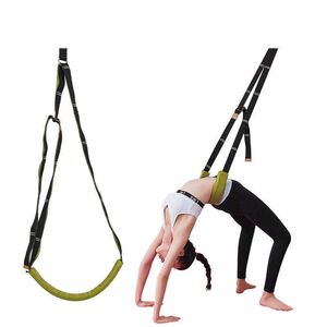 Yoga Stripes Yoga Aerial Hammock Rope Verstellbarer Yoga-Flexibilitäts-Trainergurt Gym Stretch-Übungen Antigravitations-Inversions-Trainingsgerät J230225