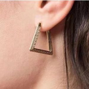 Botiega Square Küpe Designer Studs Kadın için Dungle Gold kaplama 18K Resmi Reprodüksiyonlar Klasik Stil Asla soluk Hediye Kız Arkadaşı 045