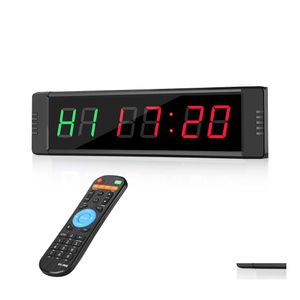 car dvr Wall Clocks Programable Remote Control Led Interval Garage Sports Training Clock Crossfit Gym Timer 1008 Drop Delivery Home Garden De Dhr74