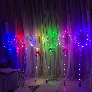 Novelty Lighting Transparent Christmas Led Bobo Balloons Helium Glow Balloon with String Lights for New years friends gift Party Birthdays Wedding Decor usastar