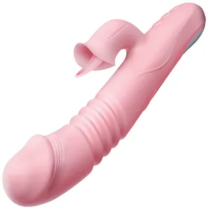Samongalający się teleskopowy język lizanie sutka łechtaczka stymulująca wibrator dildo orgazm dorosły masturbator zabawki seksualne dla kobiety