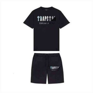 Trapstar Mens Shorts and T -Thirt Set Tracksuits Designer Pary Haft Hafdery Lett Men's Zestawy damskie damskie pułapka pułapka gwiazda bluza fst4