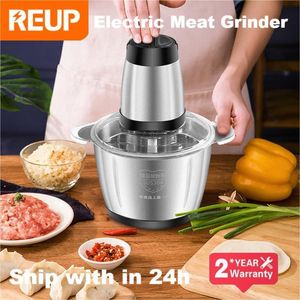 Meat Poultry Tools Electric Grinder Stainless Steel Food Processor Kitchen Machines Vegetable Chopper Slicer Machine Household Cutting Sonifer 230224