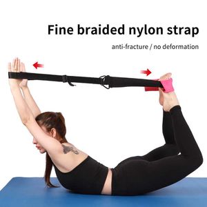 Yoga Stripes Yoga Pull Rand Belt Polyester Latex Elastic Latin Dance Stretching Band Loop Yoga Pilates Gym Fitness Motion Resistance Bands J0225