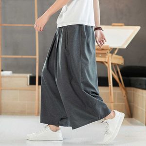 Men's Pants Men's Harem Pants Lowgrade Large Crosspants Cotton and Linen Loose Large Retro Trousers Japan Harajuku Style Trousers Z0225