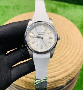 Męskie zegarki mechaniczne 36/40 mm Automatyczny czarny biały gumowy pasek na rękę ze zegarem ze stali nierdzewnej zegarek pary w stylu Wodoodporne zegarki