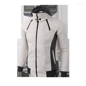 Men's Hoodies Pattern Style Two False Pieces Motion Cardigan Leisure Time Wear Self-cultivation Loose Coat