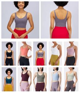 LL Sport-BH für Damen, kabellos, gepolstert, unterstützend, für Yoga, Fitnessstudio, Laufen, Workout, Tanktops