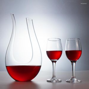 Weingläser, Dekanter, 1500 ml, mit Set3, mundgeblasene Kristallglas-Karaffe, Belüfter, Geschenk