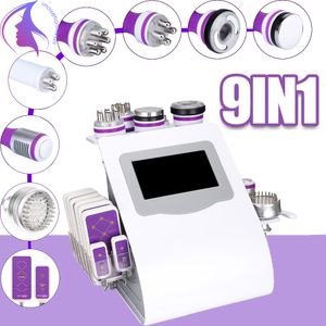 Nieuw merk 9 in 1 UNOISETION Cavitatie Radiofrequentie Vacuüm Photon Lipo Laser Body Slanke Vet Verwijdering Beauty Machine