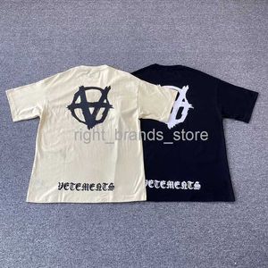 Camisetas masculinas kaus mode anarchy ganda vetement kualitas bagus kaus longgar vetement huruf gotik 1 1 pria kaus wanita lengan pendek0225v23