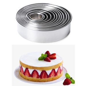 Baking Moulds 14 Pcs Open Cutter Round Cookie Molds Stainless Steel Sweet Moulds for Cooking 230224