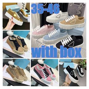 Designer Casual Shoes Two-wheeled Nylon Sneakers Sneakers Luxury Canvas Sneakers Fashion Thick soles Solid color Canvas Size 35-46