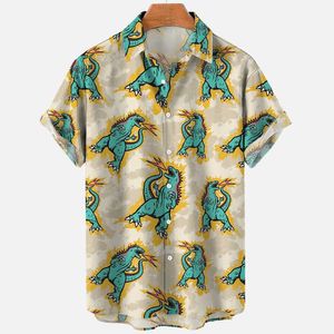 Mäns avslappnade skjortor hawaiianska skjortor för män mode bekväm unisex kort ärm toppar strand resor surf casual skjortor överdimensionerade herrskjortor z0224