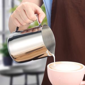 Conjuntos de chá de café aço inoxidável leite arremessador de café expresso barista de vapor de café com leite capa cappuccino jart school 230224