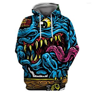 Erkek Hoodies Desen Çapraz Sınır S 3D Serin Dijital Baskı Şapkası Cep Kılıf Kafası Hoodie Erkek Gelgit Giysileri