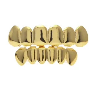 Europa i Ameryka Prawdziwe złote zęby glazury glazura złota grillz zęby hip -hop Bling Biżuter