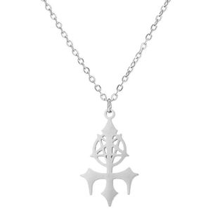 10PCS David of Star Cross Symbol Necklace Stainless Steel Satan Pentagram Gothic Korean Minimalist Judaism Trident Shape Pendant Chokers Collar Jewelry